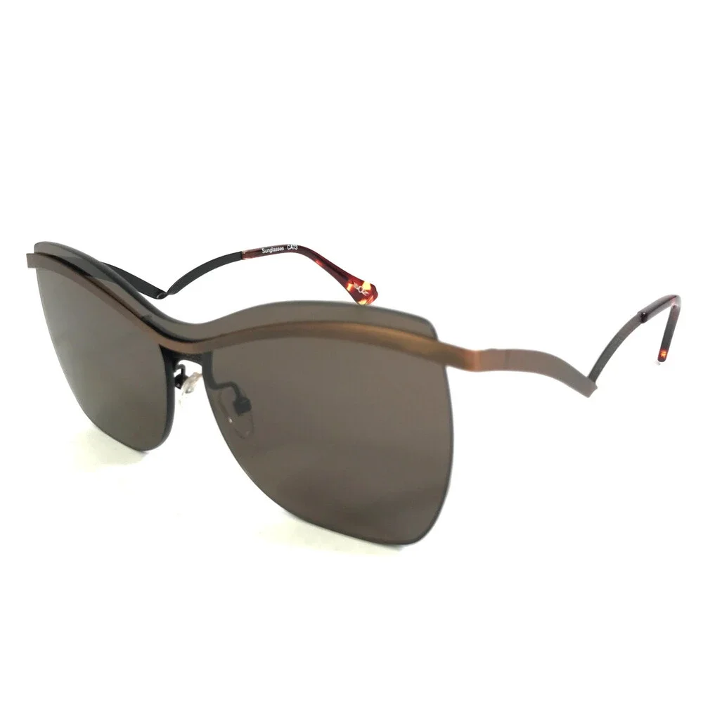 BOZ Sunglasses DIANA 9050 Antique Brushed Gold with Brown Mask Lens 57-15-140